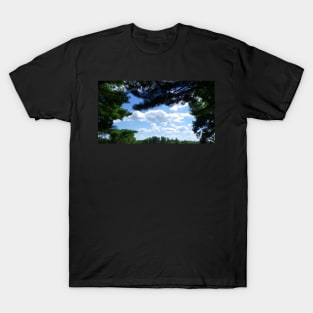 Cloud Art: Photography Sky & Pine Trees, Nature T-Shirt